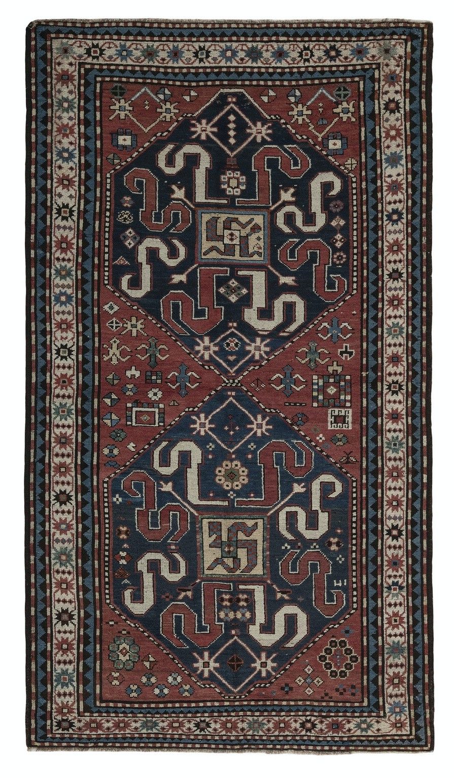 4.2x7.5 Ft A Cloudband (Chondzoresk) Rug From Karabagh, Southern Caucasus