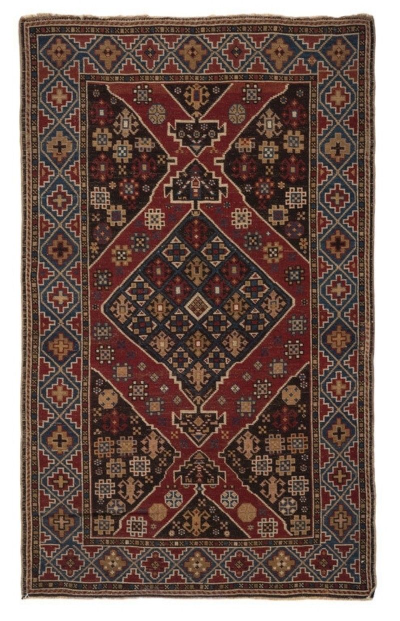3.5x5.5 Ft Antique Karabagh Rug, Late 19th Century photo furniture