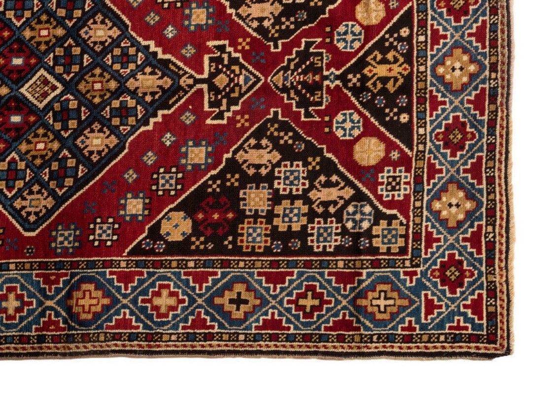 3.5x5.5 Ft Antique Karabagh Rug, Late 19th Century photo for sale