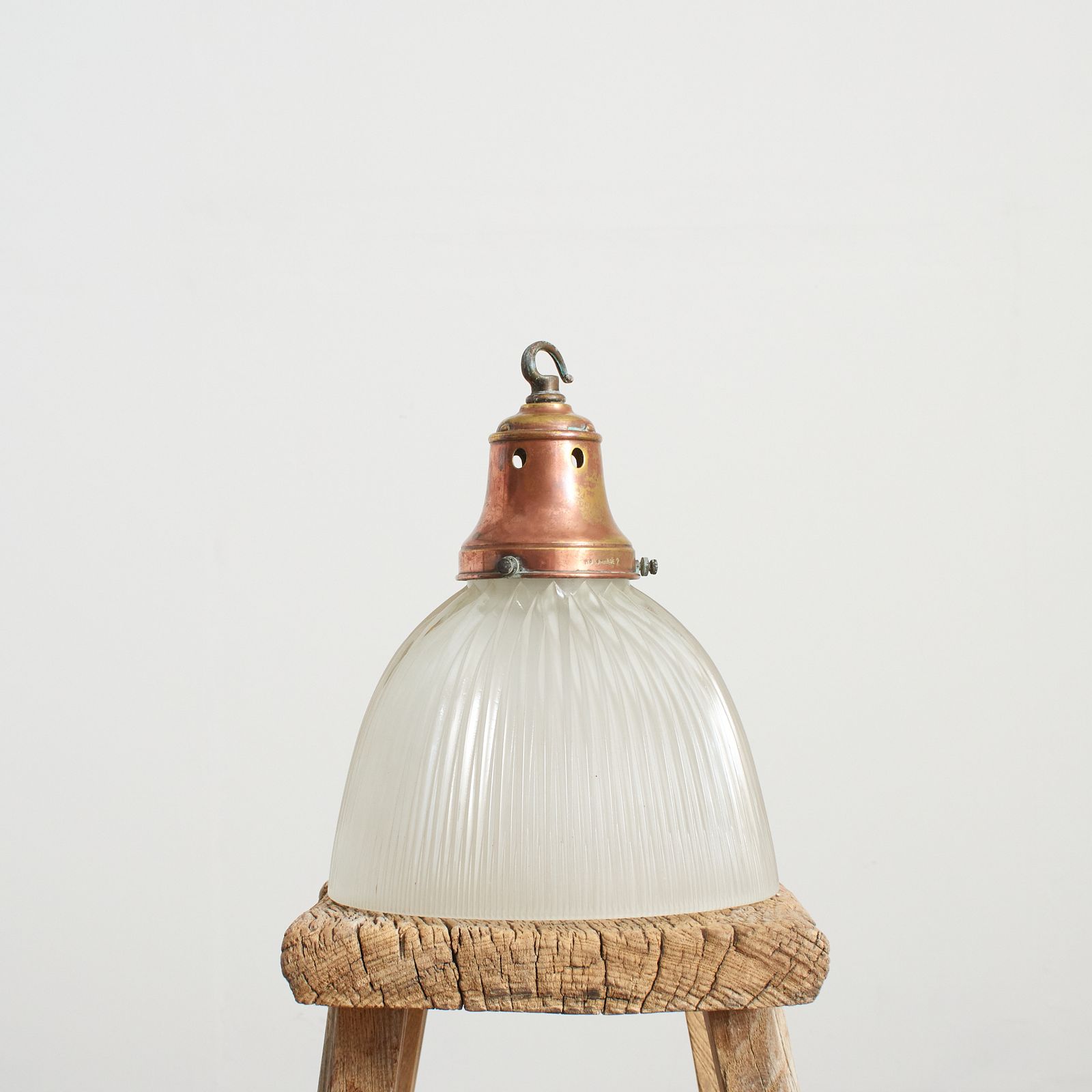 Antique Reclaimed Holophane Church Glass Pendant Light – Aa photo furniture