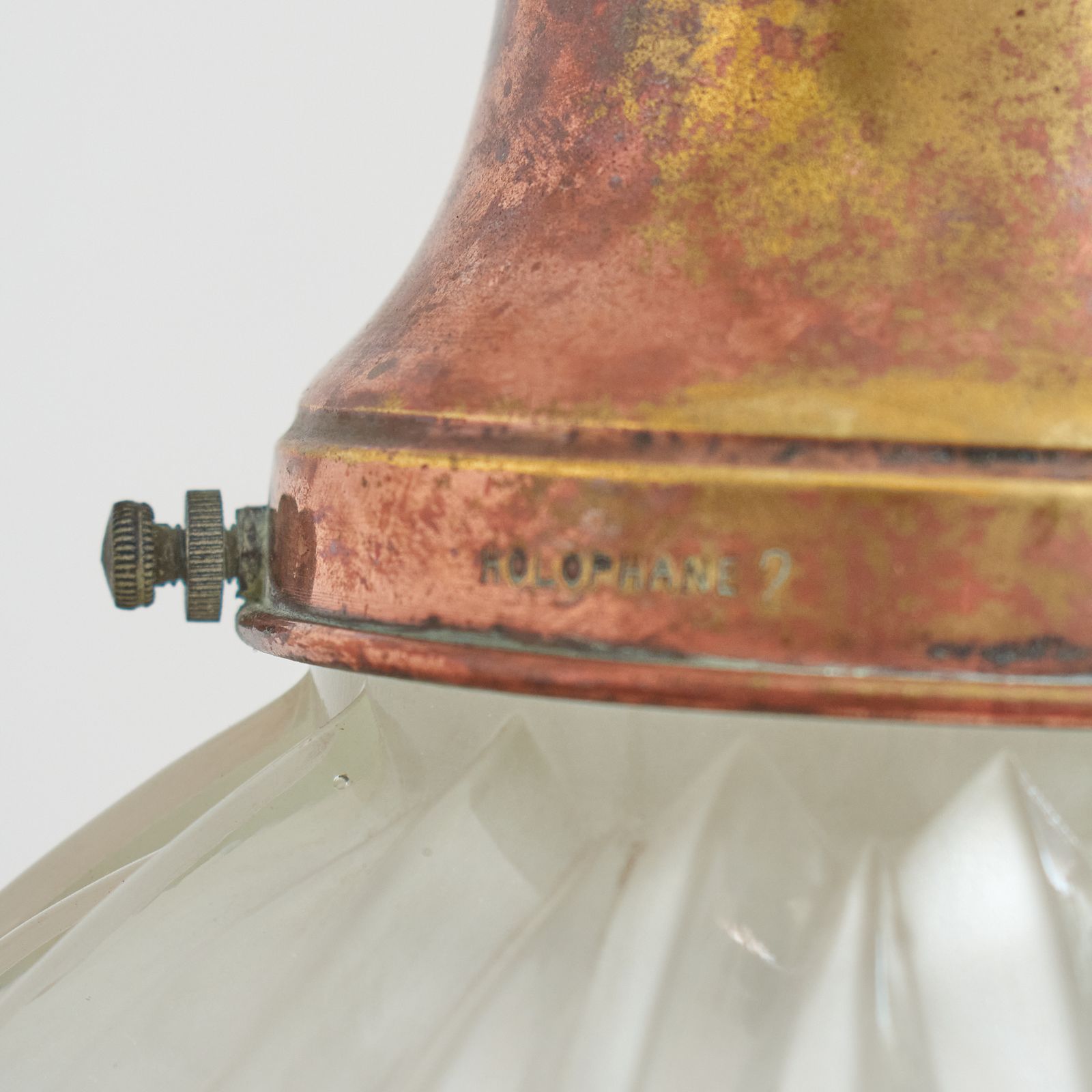 Antique Reclaimed Holophane Church Glass Pendant Light – Aa photo 336.0