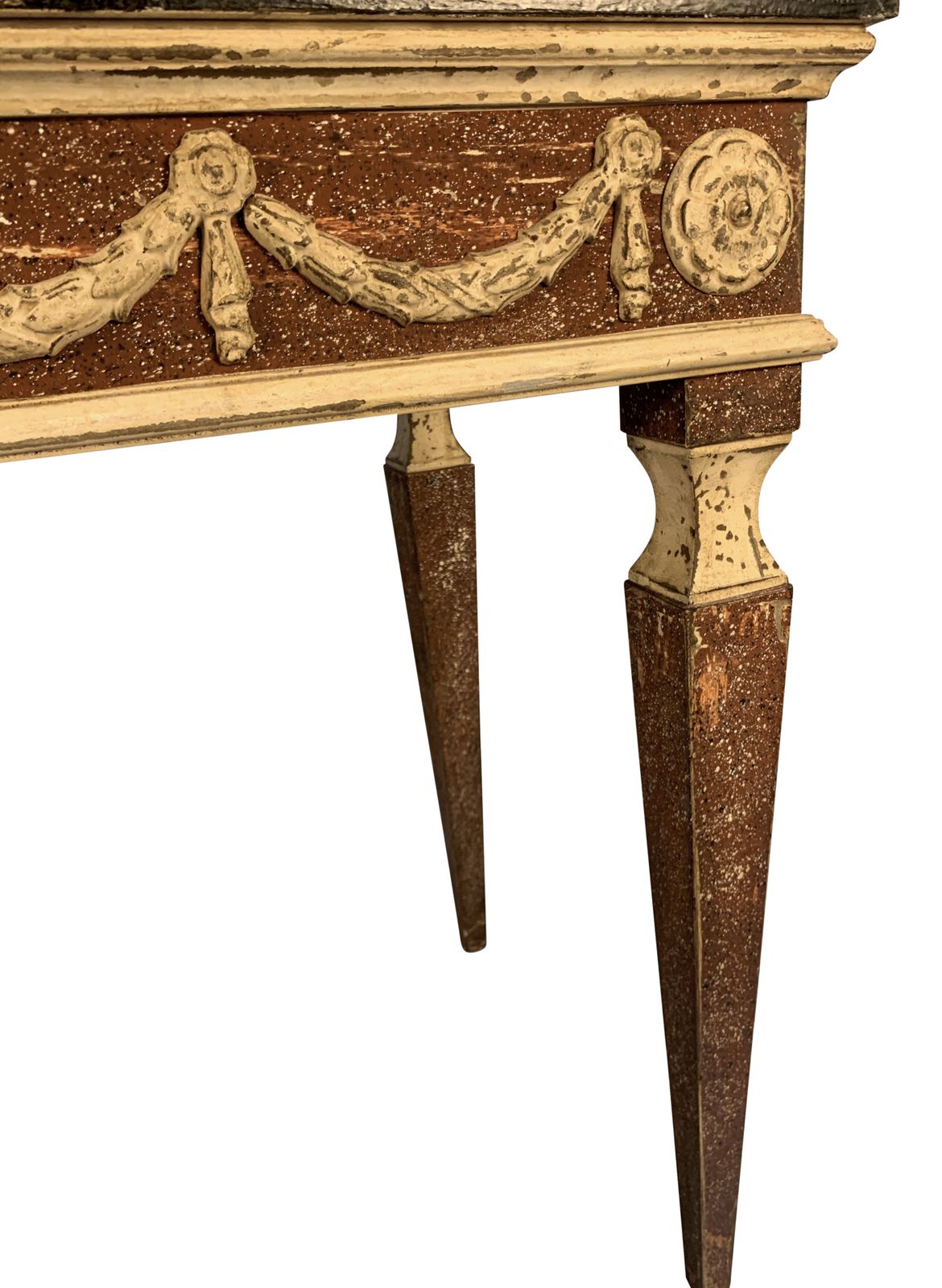 An XVIII Century Italian Neo Classical Faux Porphyry & Marble Console Table photo 5310.0