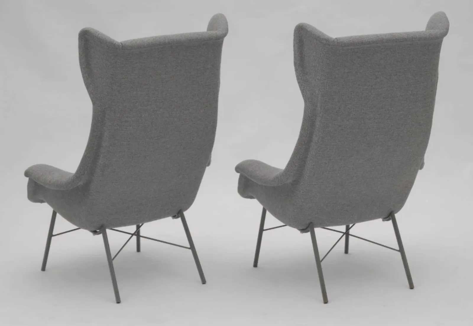 photo furniture Pair Of 1960's Czech Miroslav Navratil Wingback Armchairs