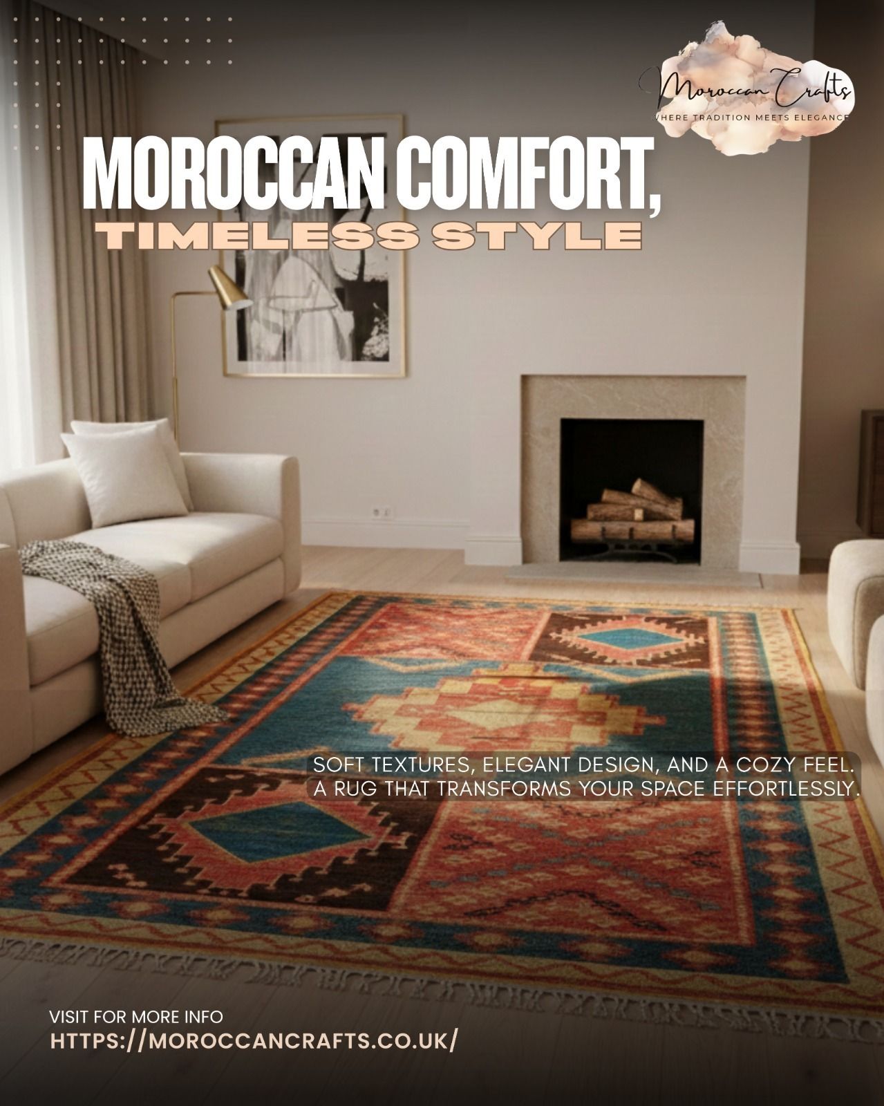 R308 No Custom Fee. Antique Handmade Moroccan Rug 100% Wool 235x135cm