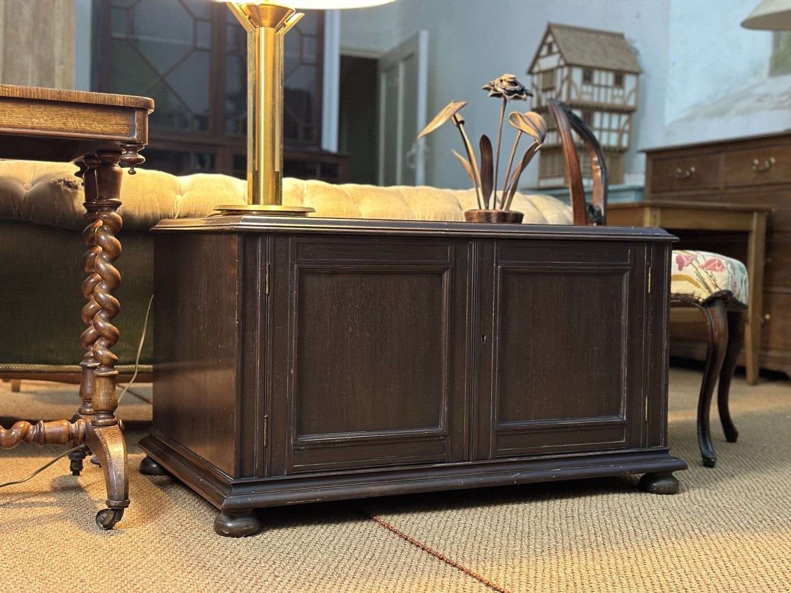 Small Antique Mahogany Cupboard Side Table Bed Side photo buy