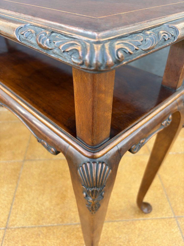 French Louis XV Style Carved Console Table With Cabriolé Legs, 1950 photo buy