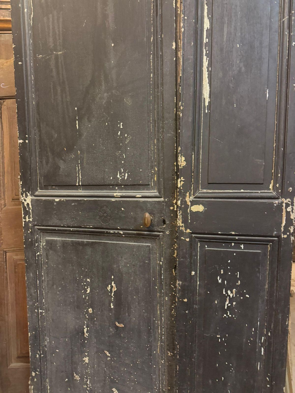Entrance Door, Main Door, Double Wing, Black Lacquered, Italy photo 2488.0
