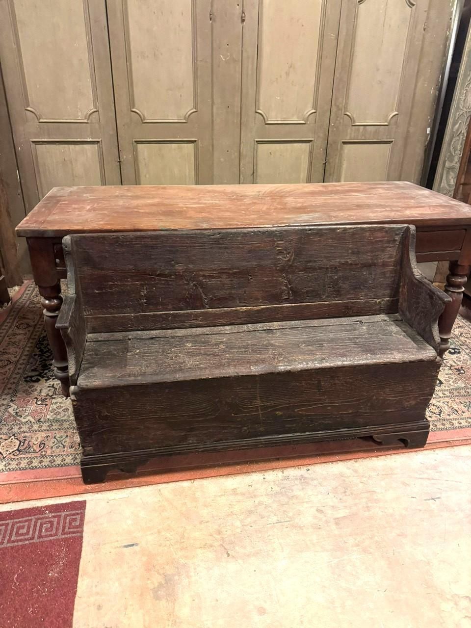 Solid Wood Chest, Opening Seat, Italy photo buy