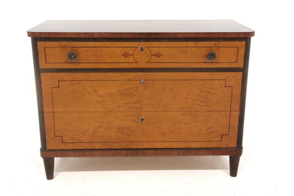 Scandinavian Swedish Grace Mahogany Chest Of Drawers, Sweden, 1920s photo for sale