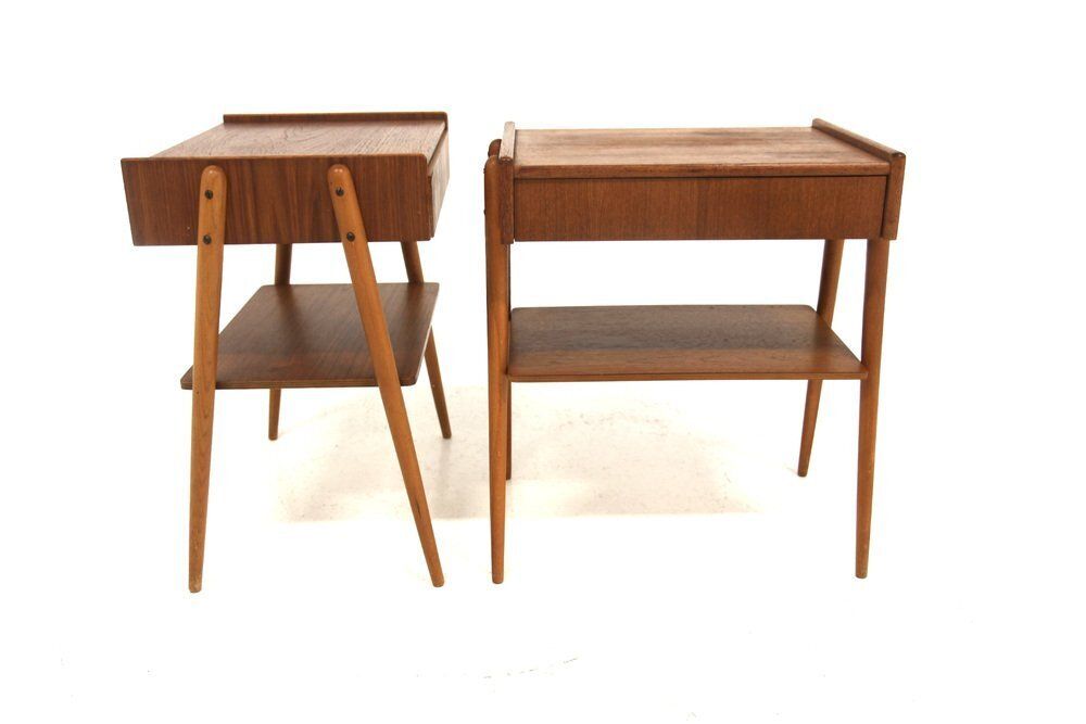 Scandinavian Teak Bedside Tables From Carlström, Sweden, 1960s, Set Of 2 photo furniture