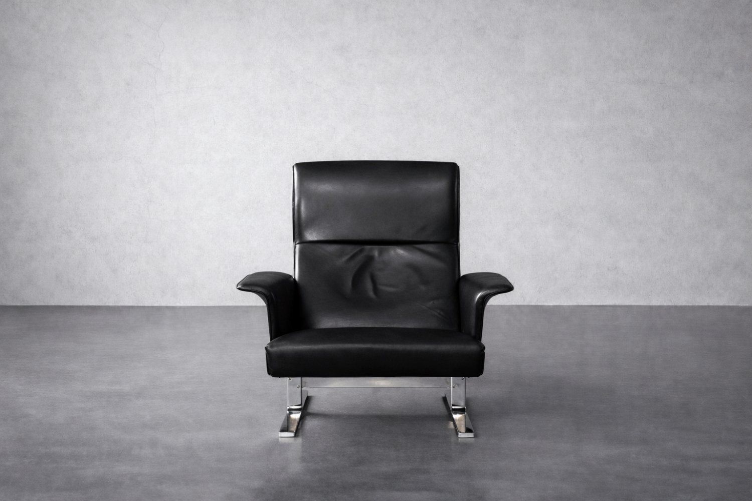 photo vinterior Mid Century Modern Danish Black Leather Lounge Chair By Georg Thams For A/S Vejen Polstermöbelfabrik, 1960s