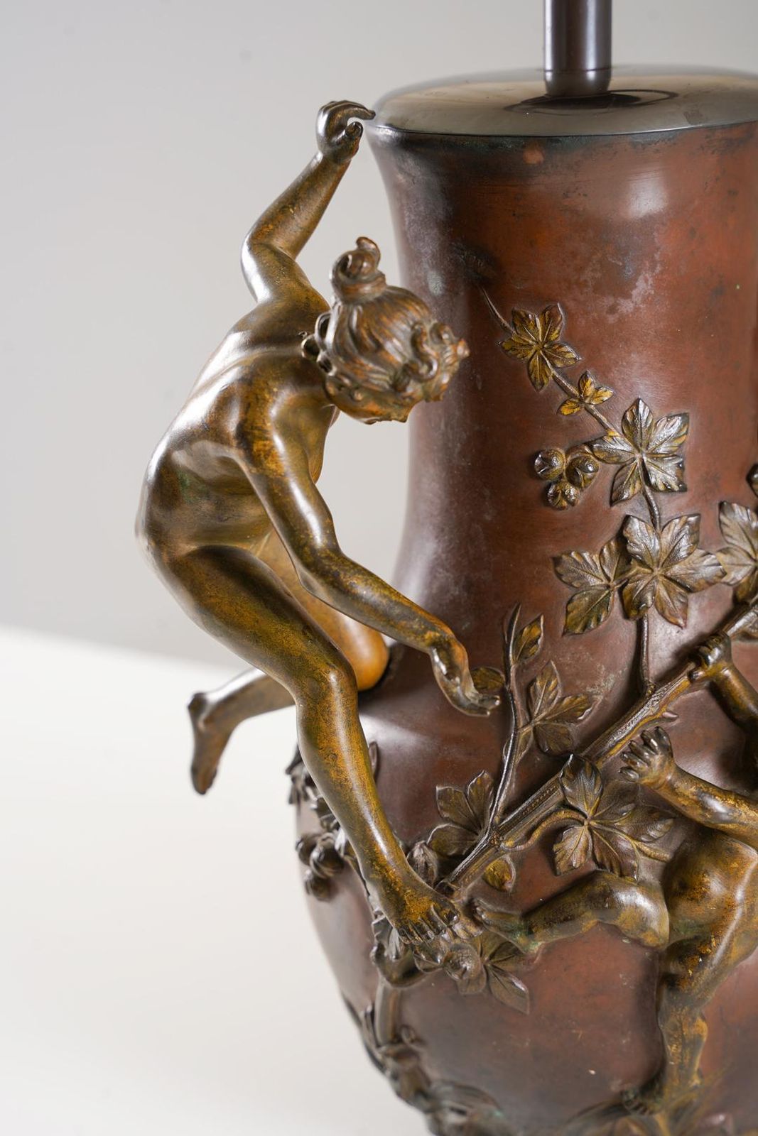 Bronze Table Lamp From A Vase By Eugène Provost, France photo 2666.0