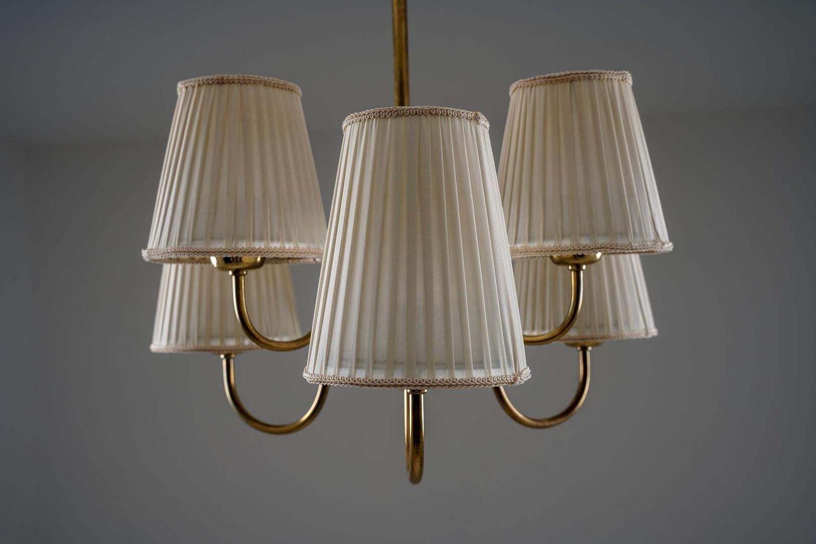 Swedish Modern Brass Chandelier photo buy