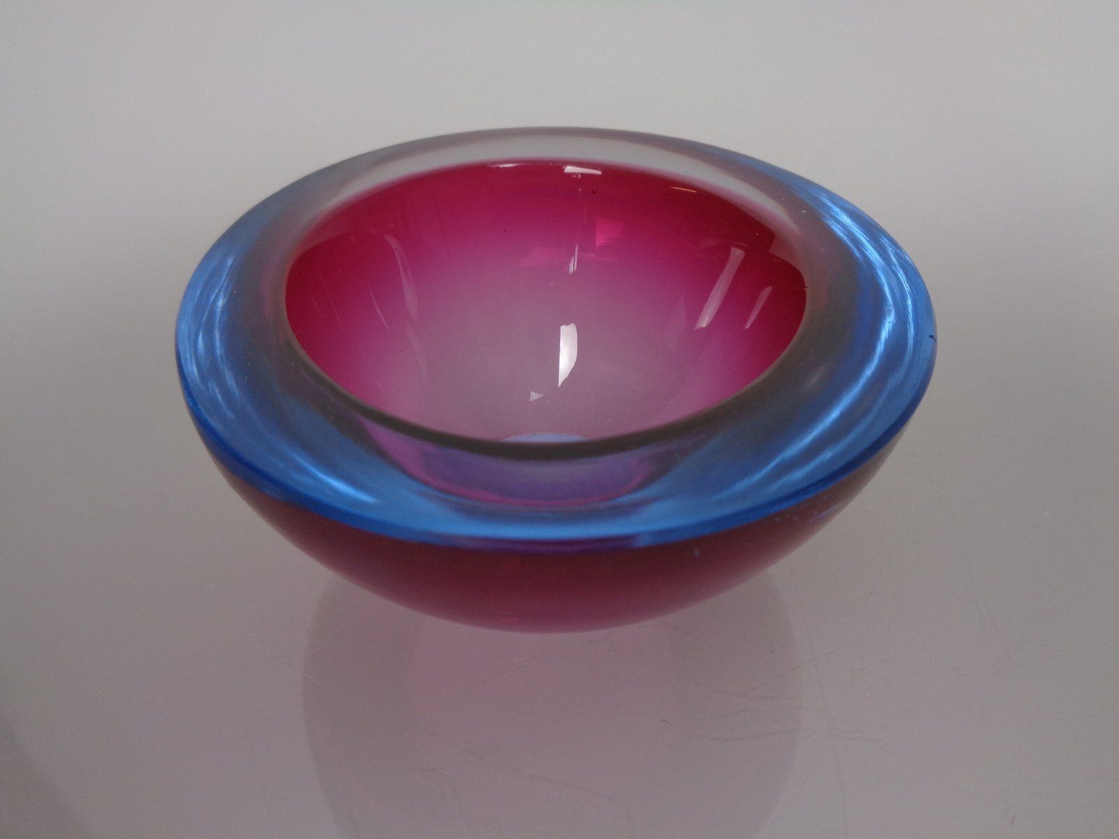 Sommerso Murano Glass Ashtray, Italy, 1960s photo for sale