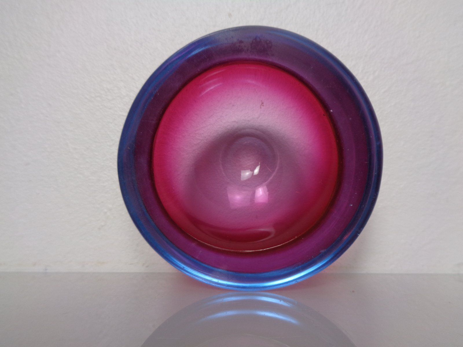 photo furniture Sommerso Murano Glass Ashtray, Italy, 1960s