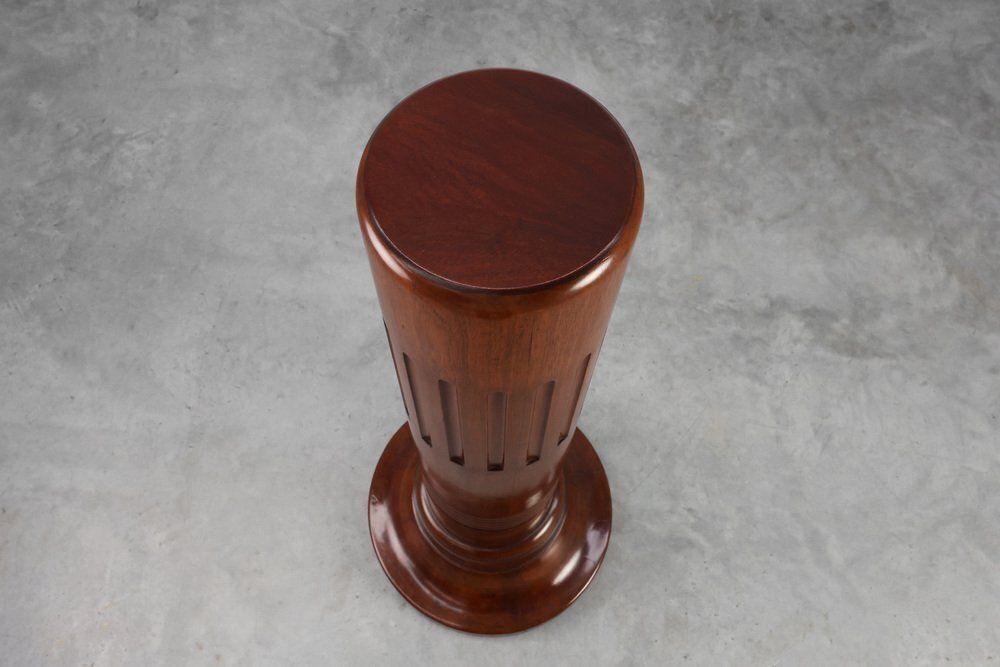 photo furniture Art Deco Sculptural Wooden Pedestal, France, 1925