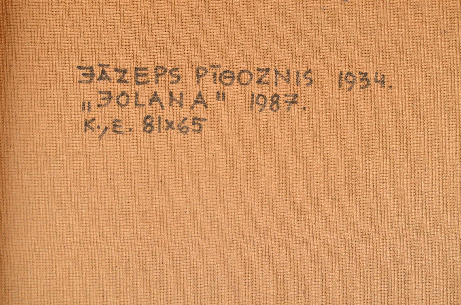Jazeps Pigoznisjolene. 1987, Oil On Cardboard. 81x65 Cm1987 photo vintage