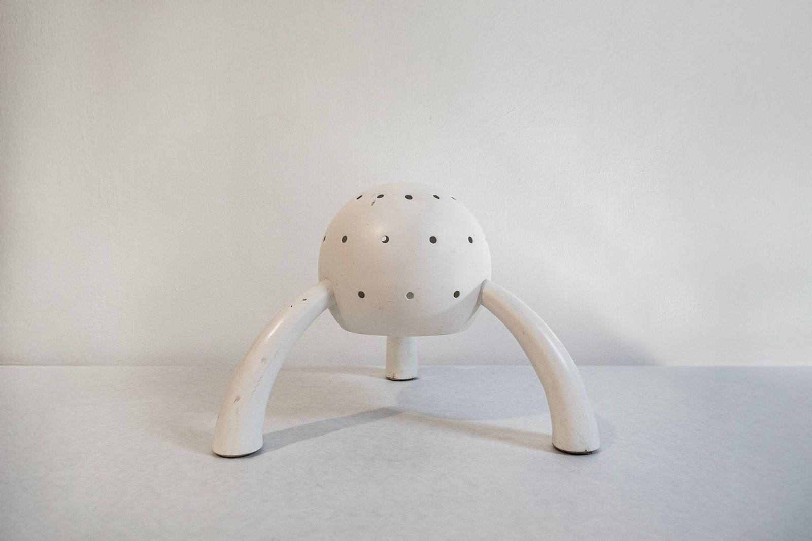 Vintage Italian Space Age Style Metal Table Lamp, 1950s