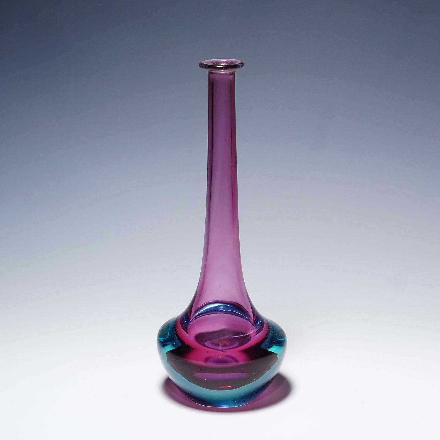Vintage Art Glass Vase By Seguso Vetri D'arte Murano photo for sale