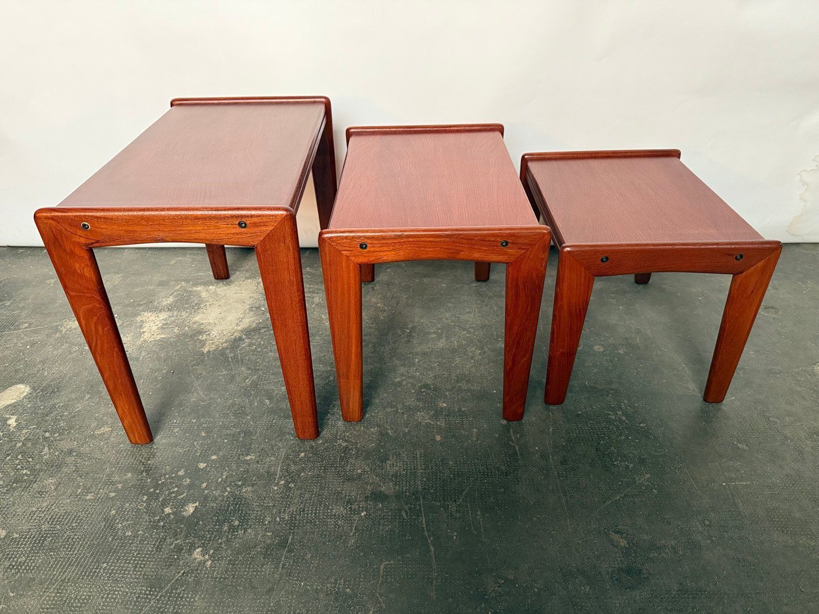 Mid Century Teak Nesting Tables, 1960s, Set Of 3 photo for sale