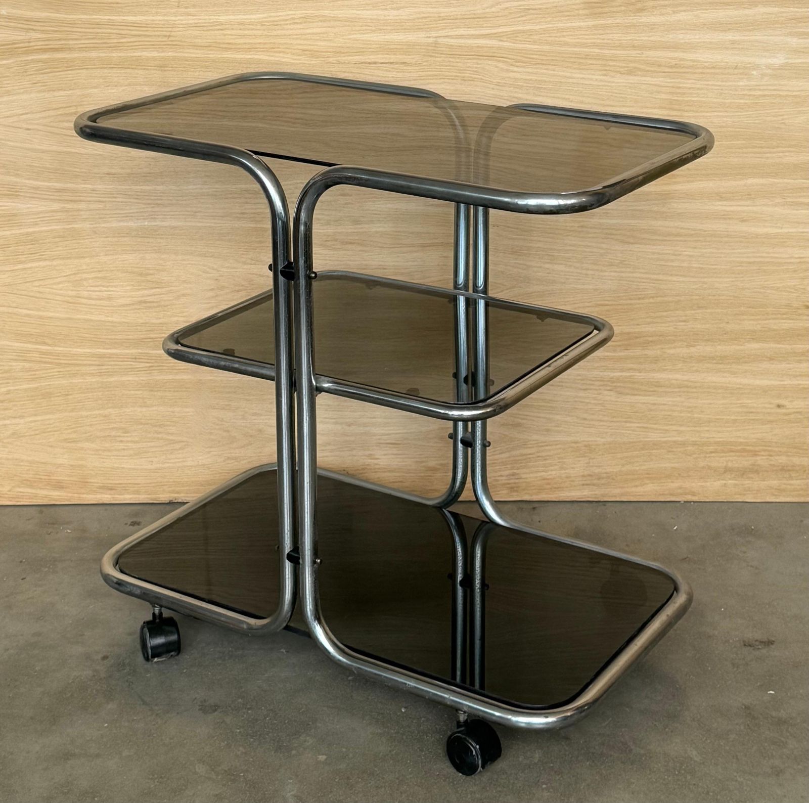 Bauhaus Style Tubular Trolley Or Bar Cart 1970s photo buy