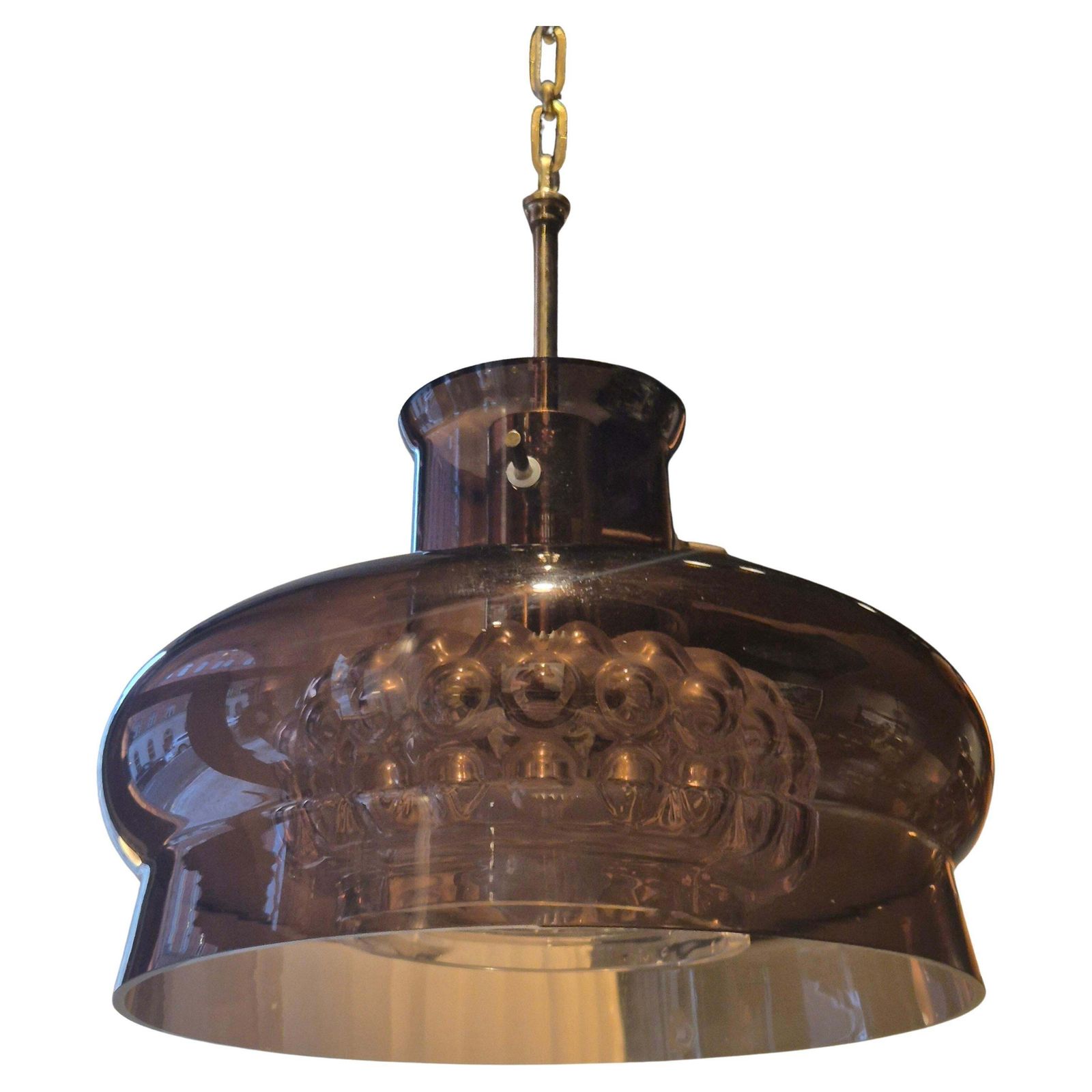 Scandinavian Modern Classic, Glass Pendant By Carl Fagerlund For Orrefors, 1970s