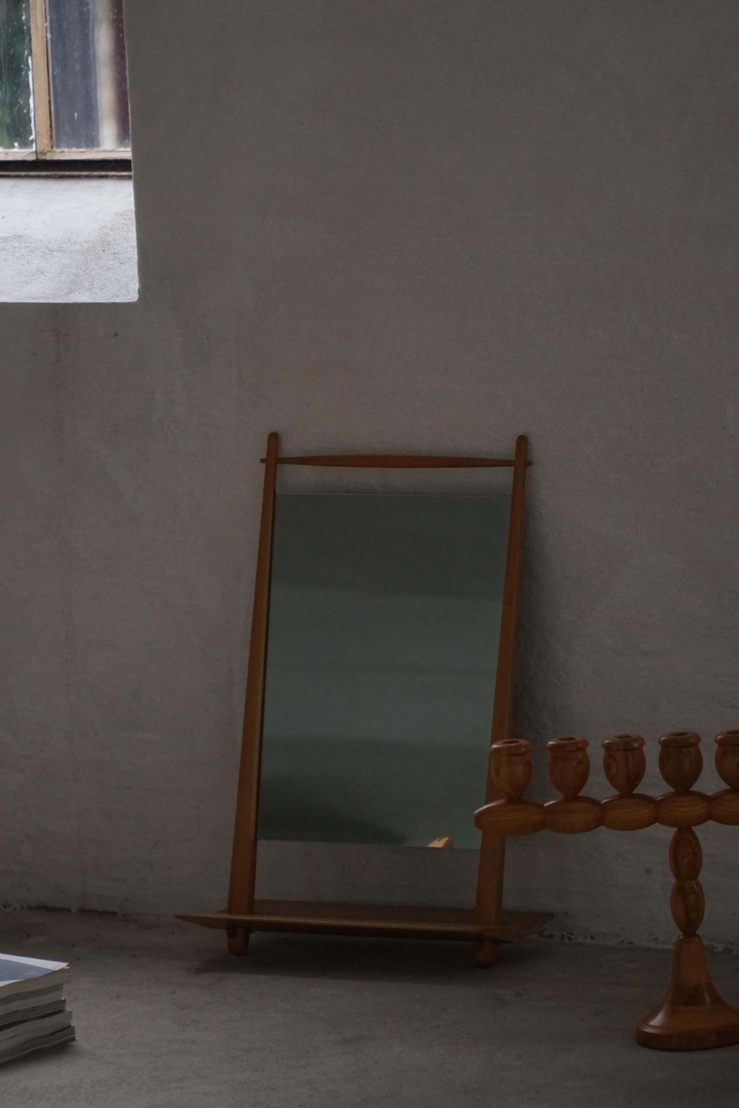 Mid 20th Century, Scandinavian Standing Table Mirror In Wood, 1950s–1960s photo 1126.0