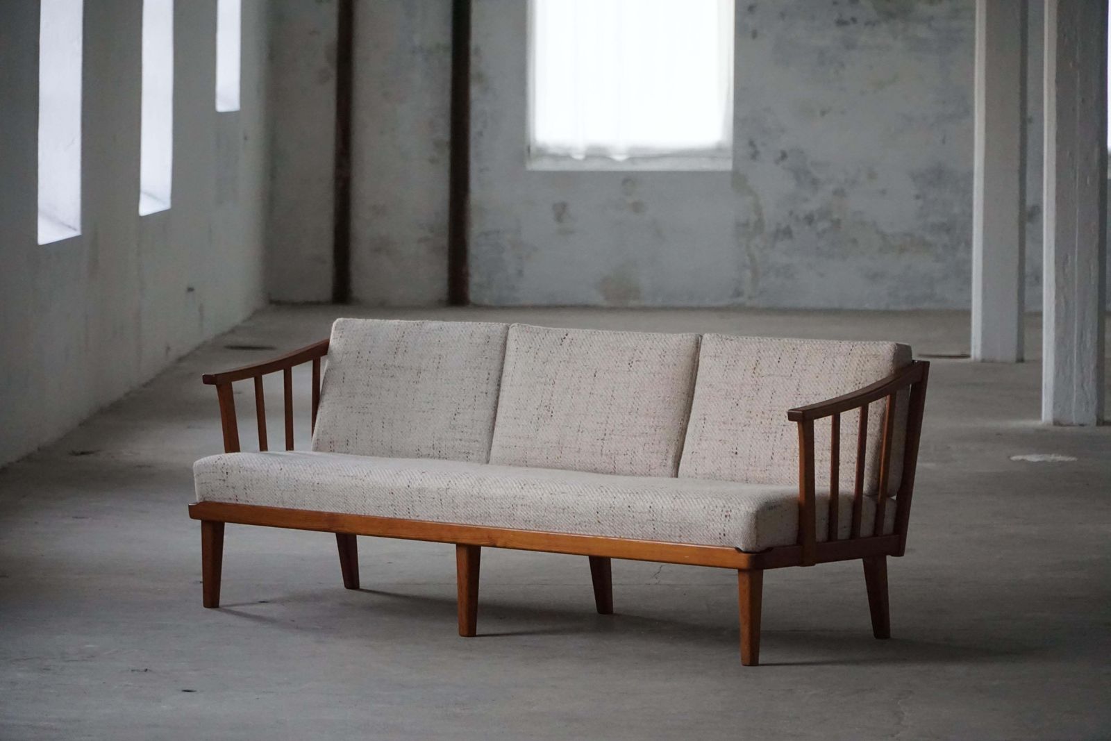 Mid 20th Century, Swedish Three Seater Sofa In Pine By Carl Malmsten, 1960s photo vintage