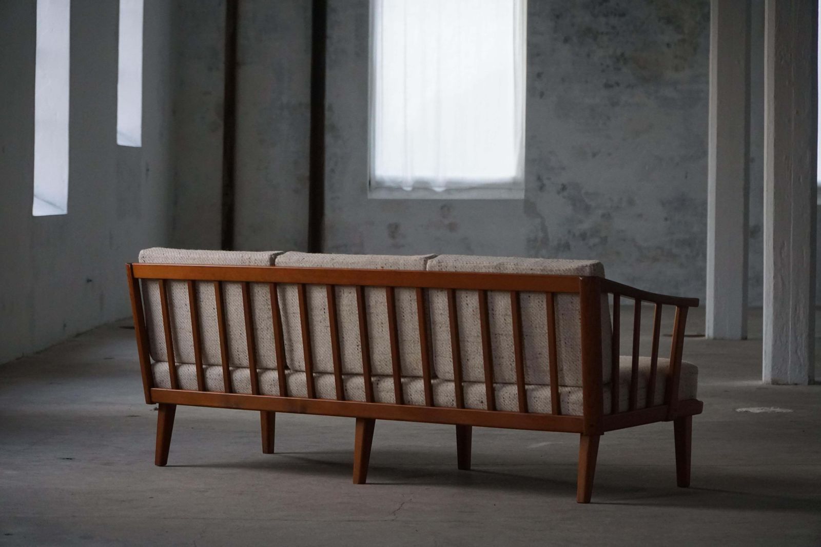 photo furniture Mid 20th Century, Swedish Three Seater Sofa In Pine By Carl Malmsten, 1960s