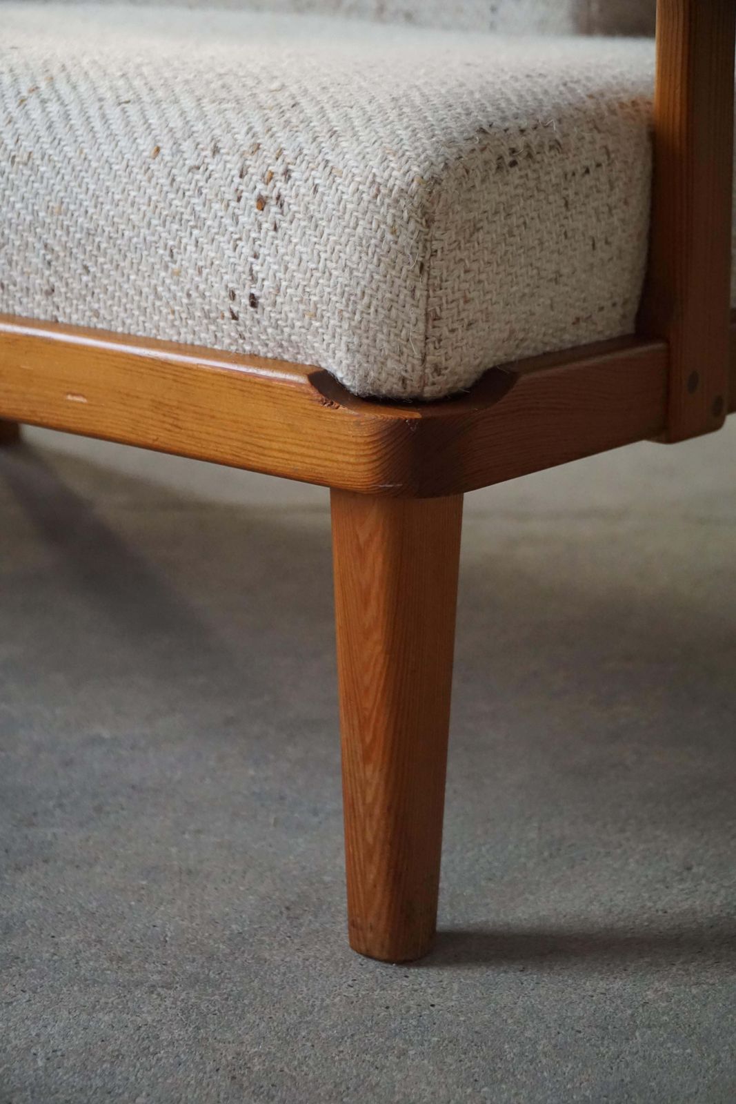 Furniture Mid 20th Century, Swedish Three Seater Sofa In Pine By Carl Malmsten, 1960s photo