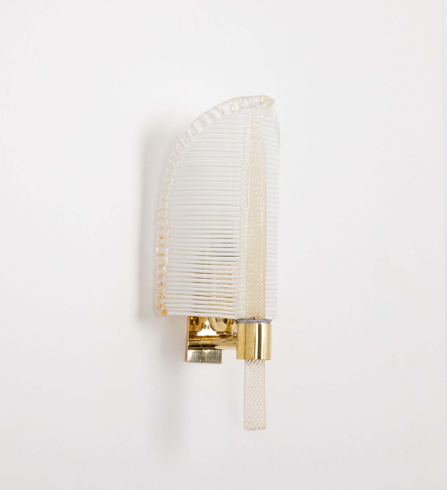 Pair Of Murano Glass Wall Sconces By Barovier & Toso, Italy, 1970s photo for sale
