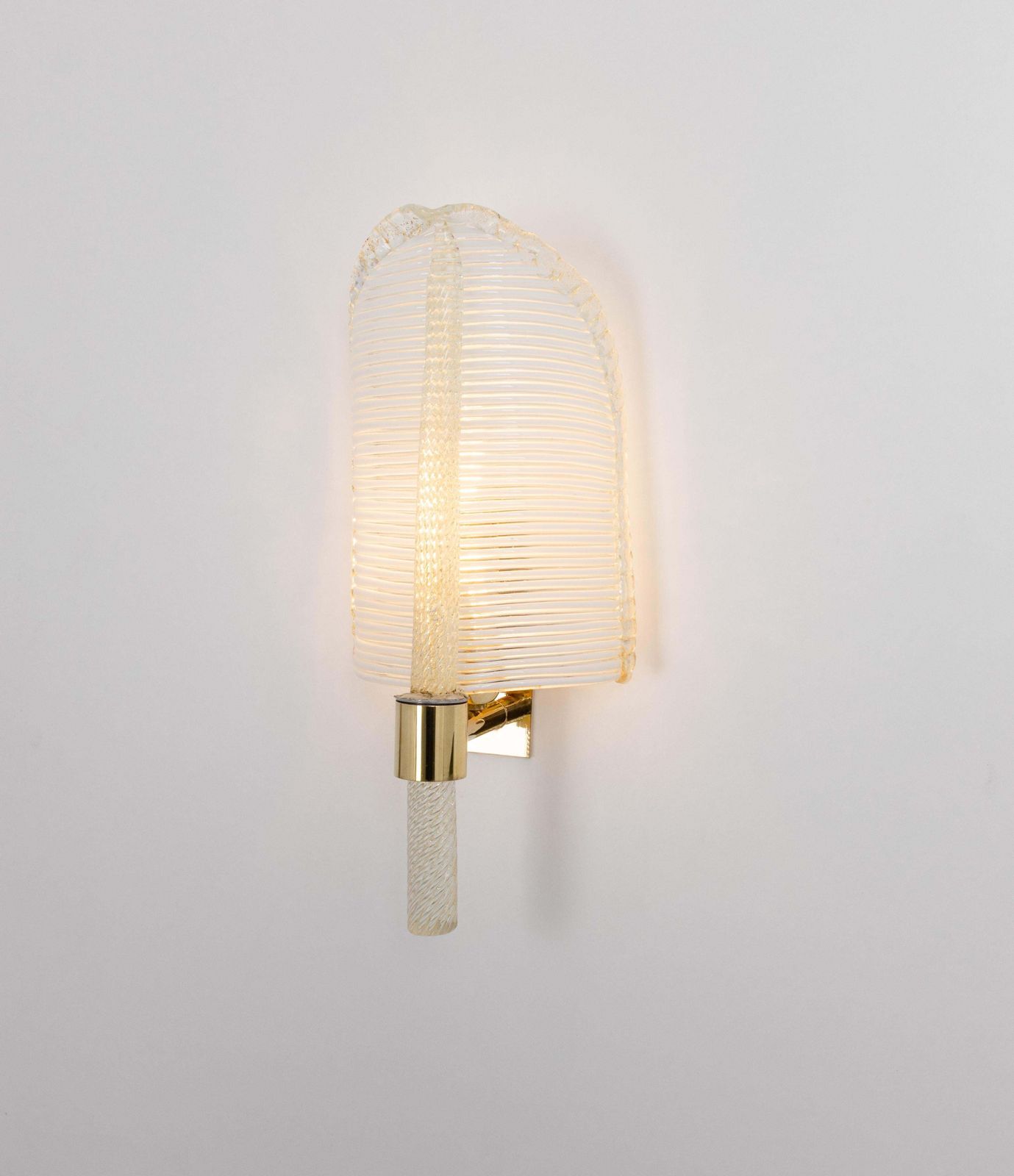 photo vinterior Pair Of Murano Glass Wall Sconces By Barovier & Toso, Italy, 1970s