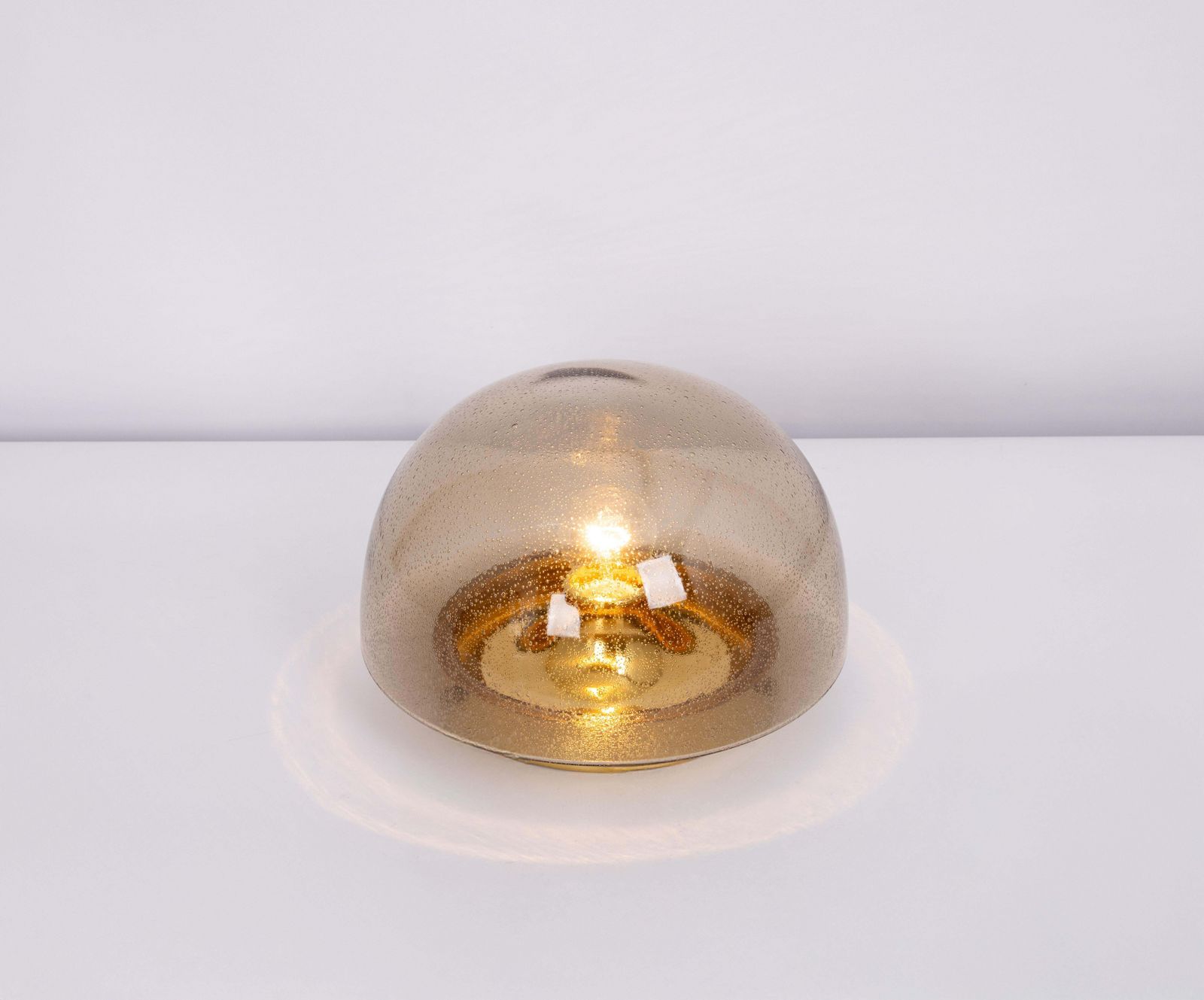 photo furniture 1 Of 4 Mid Century Flushmount Smoked Glass By Limburg, Germany, 1970s