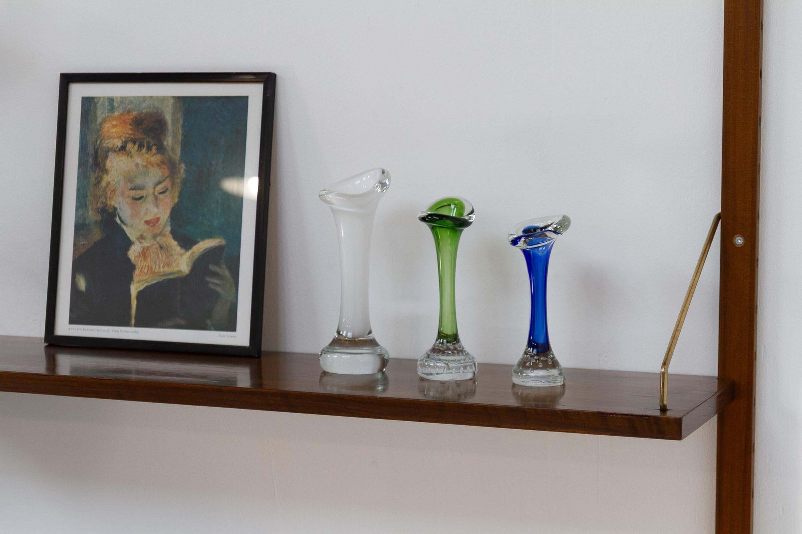 Swedish "Bone" Glass Vases By Bo Borgström For Aseda. 1960s. Set Of 3. photo Home Decor