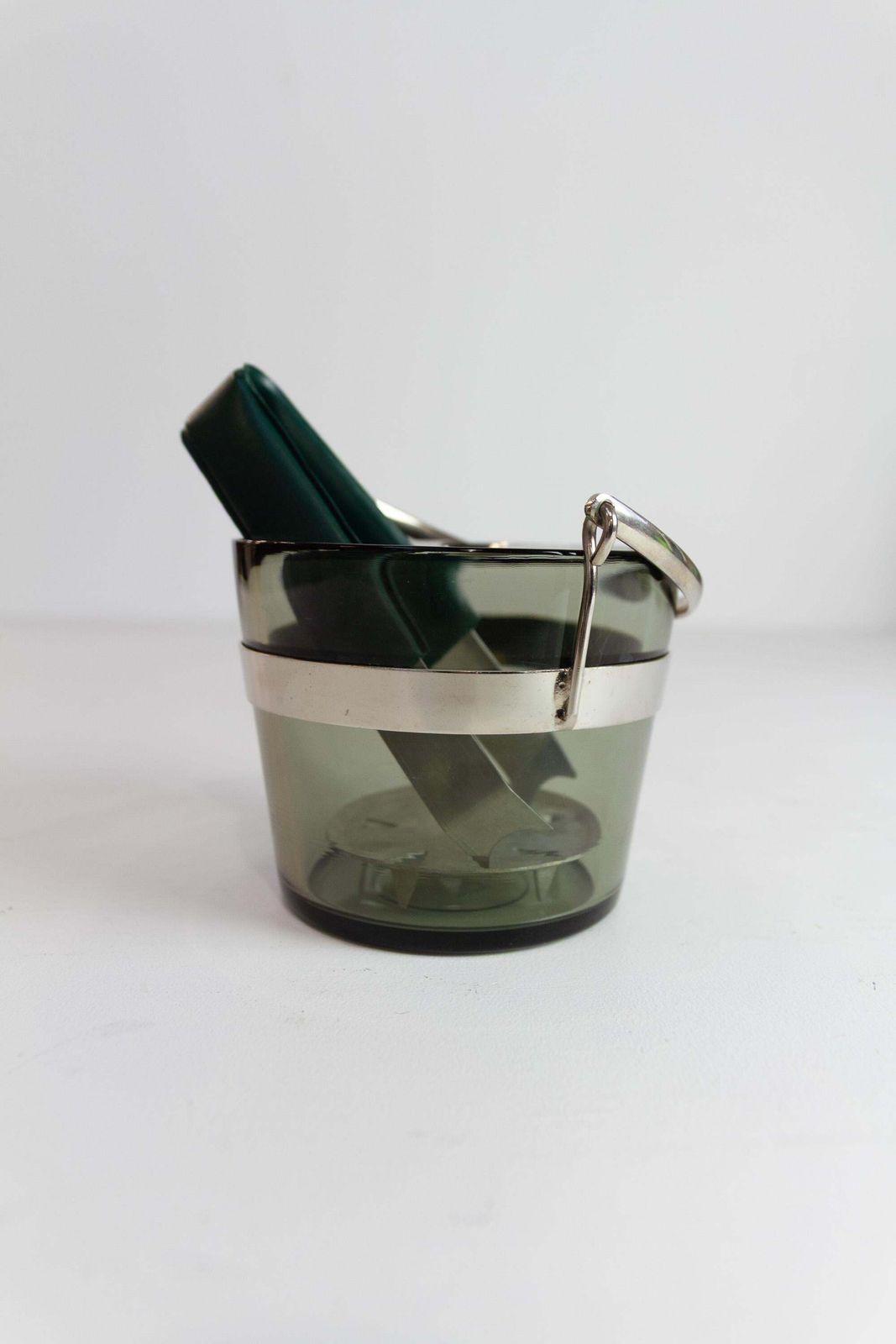 Swedish Glass Ice Bucket By Sven Palmqvist For Orrefors, 1960s. photo for sale