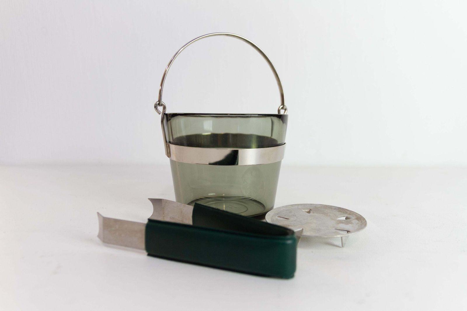 Swedish Glass Ice Bucket By Sven Palmqvist For Orrefors, 1960s. photo buy