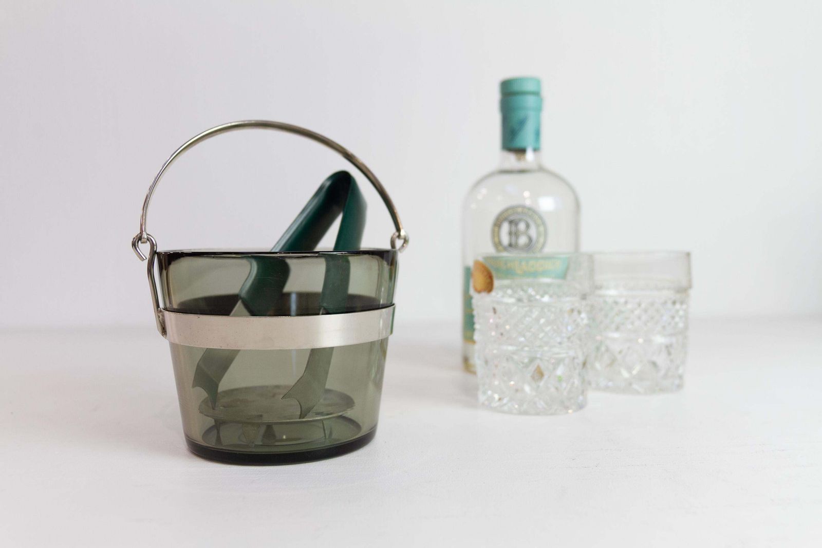 photo buy Swedish Glass Ice Bucket By Sven Palmqvist For Orrefors, 1960s.