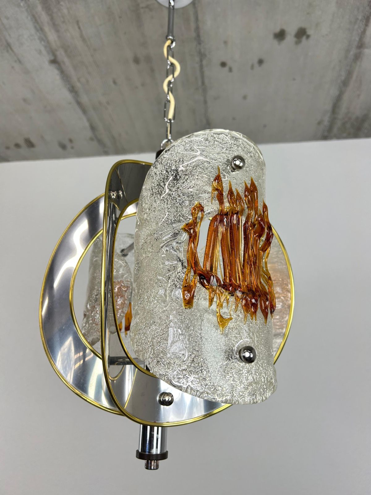 photo for sale Mid Century Modern Hanging Lamp By Toni Zuccheri For Veart