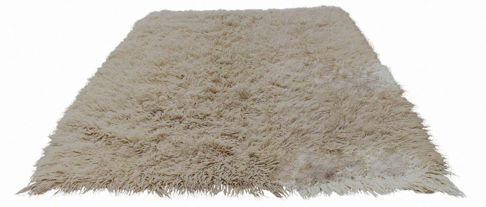 Tulu Rug In Soft Ivory Wool, Italy 1970s photo Textiles