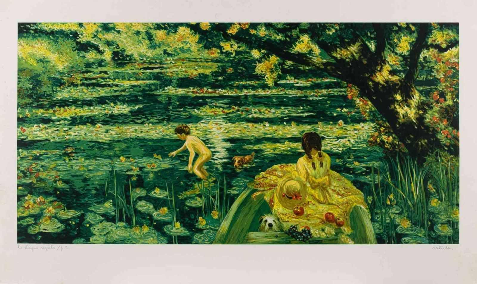 Antonio Saliolathe Secret Pond   Lithograph By Antonio Saliola   1990s1990s