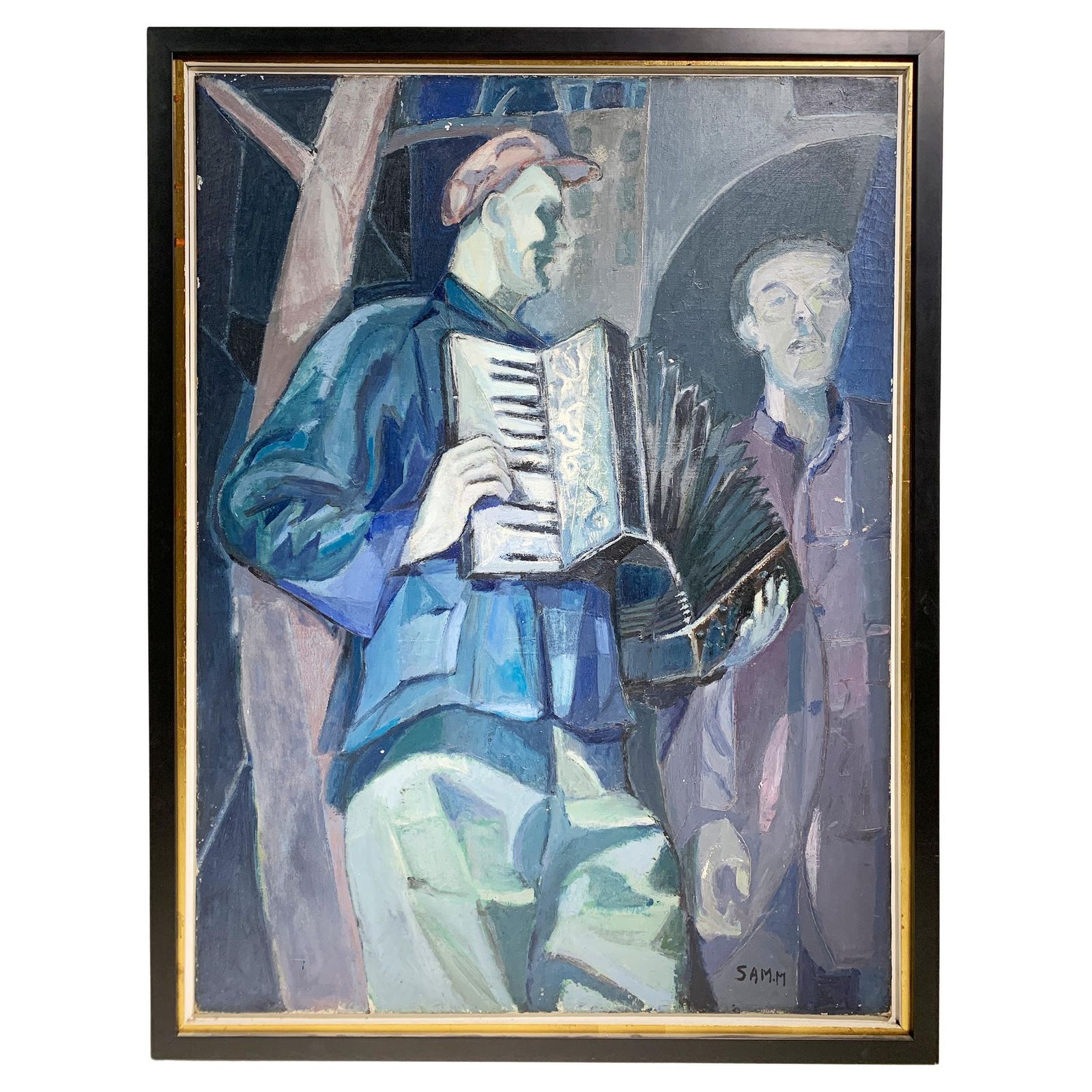 "Nocturne" Painting, Mid Century School Of Paris Signed By Samuel Mandelbaum