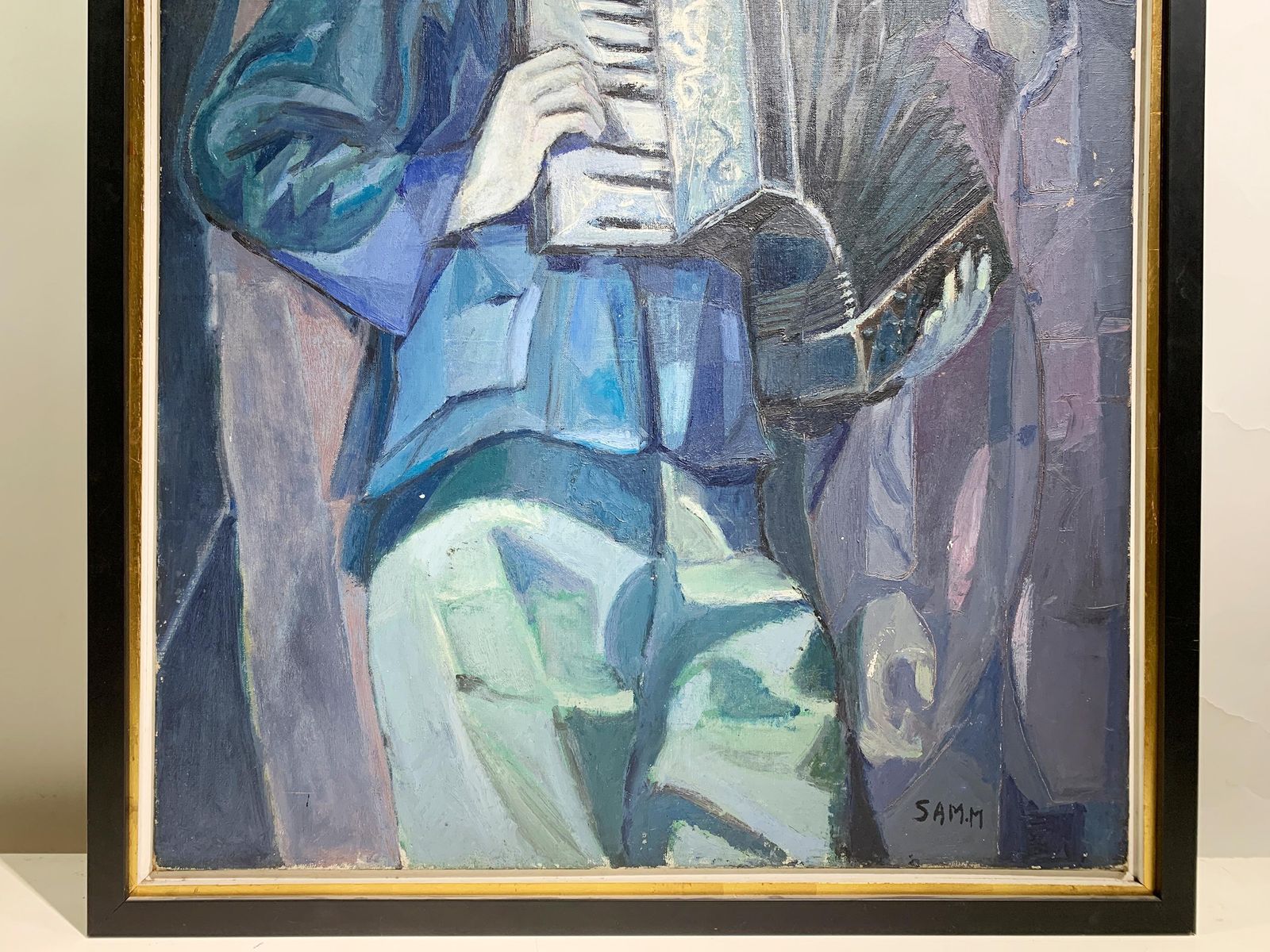 "Nocturne" Painting, Mid Century School Of Paris Signed By Samuel Mandelbaum photo Art