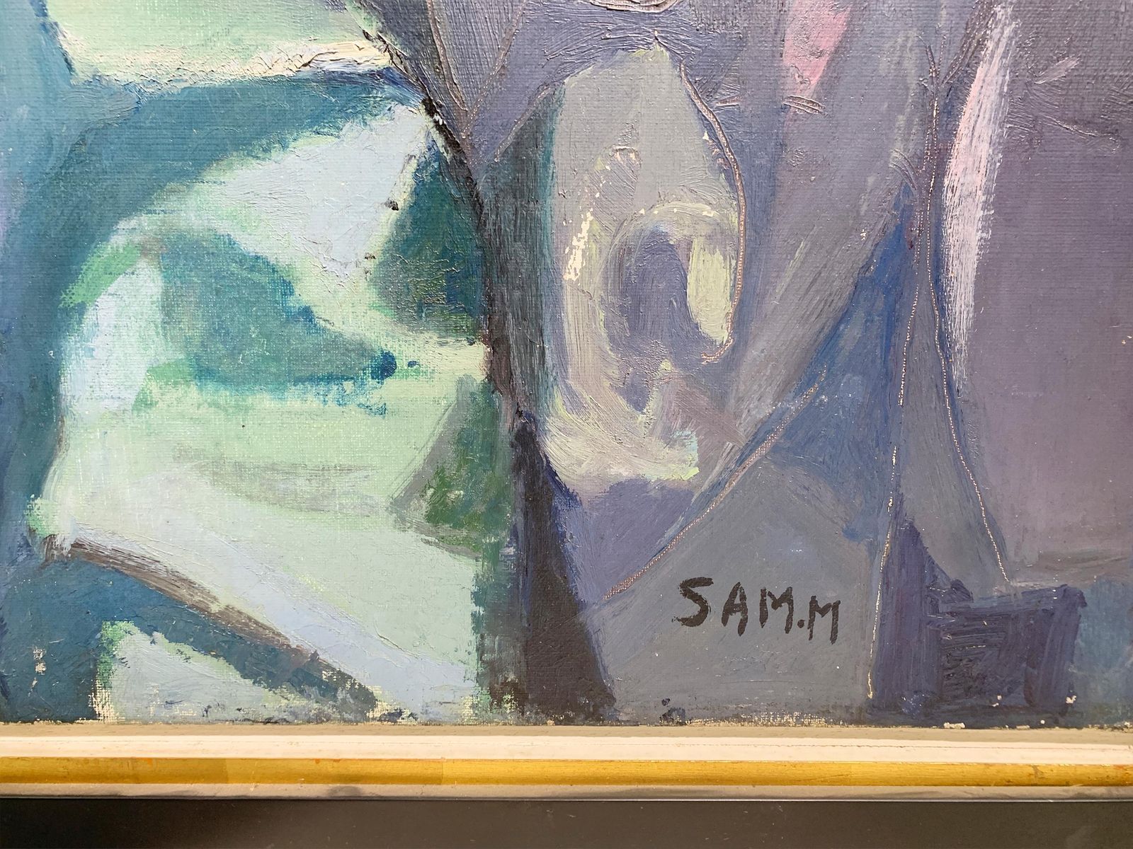 "Nocturne" Painting, Mid Century School Of Paris Signed By Samuel Mandelbaum photo buy