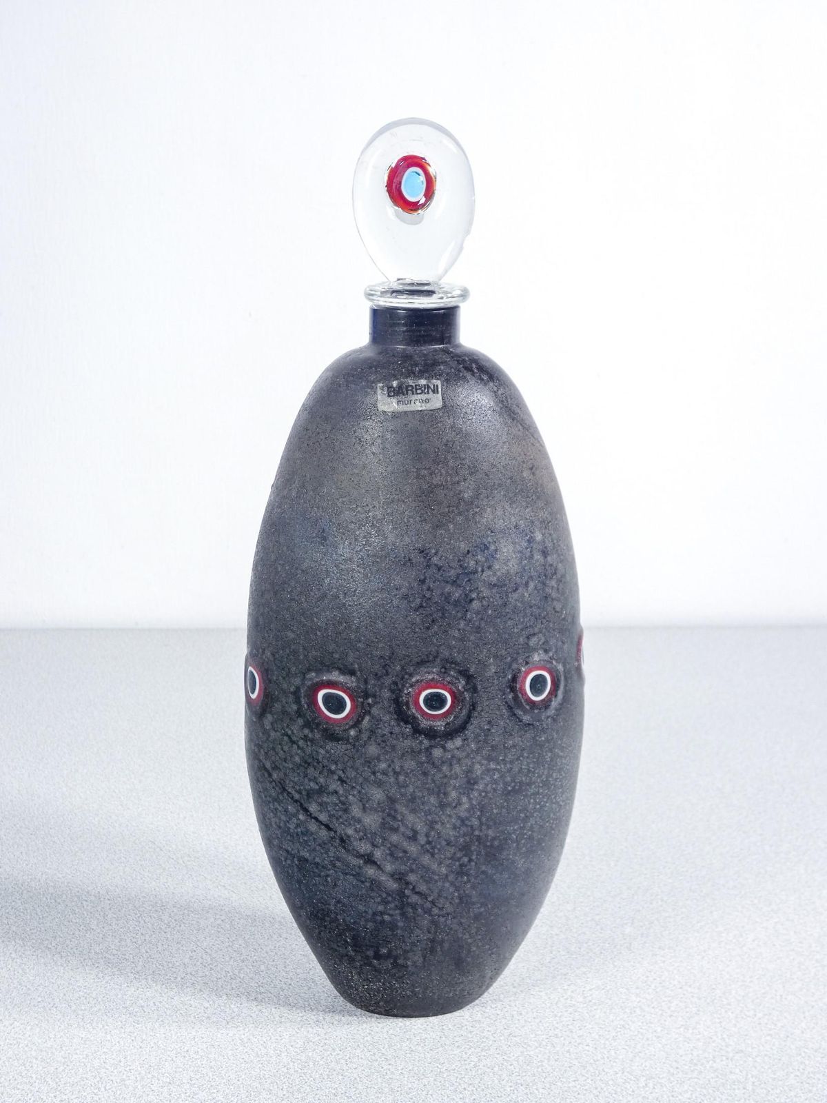 photo for sale Pair Of Bottles From The Scavo Series, Design Alfredo Barbini. Murano, 70s