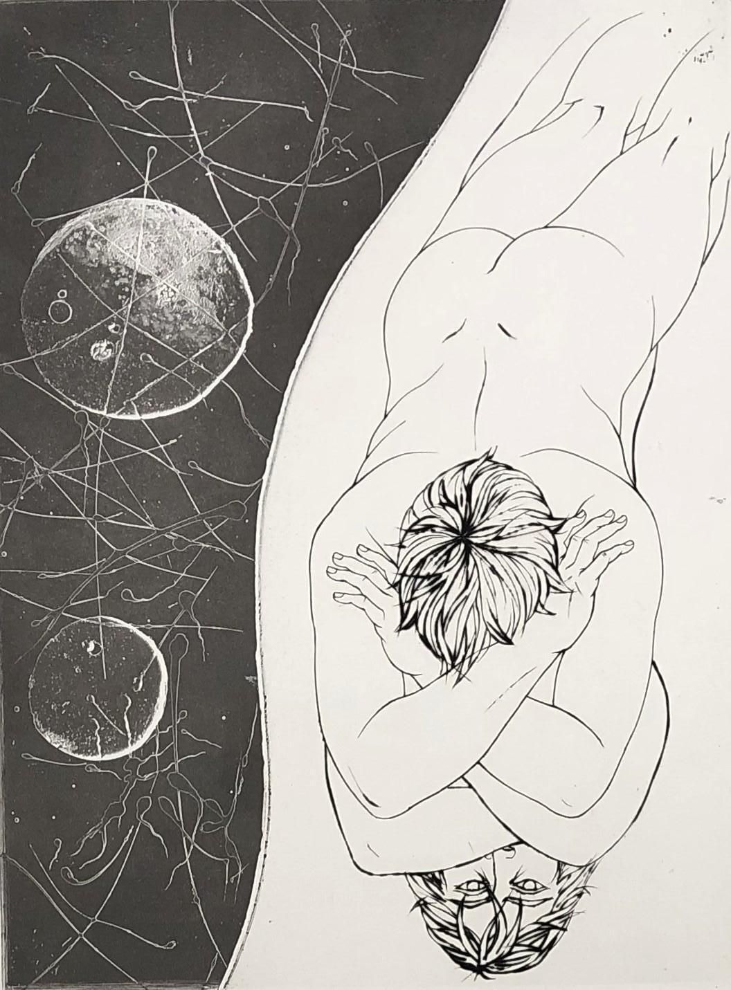 Pierre Yves Trémoisnarcisse   Original Etching Handsigned And Numbered1970 photo furniture