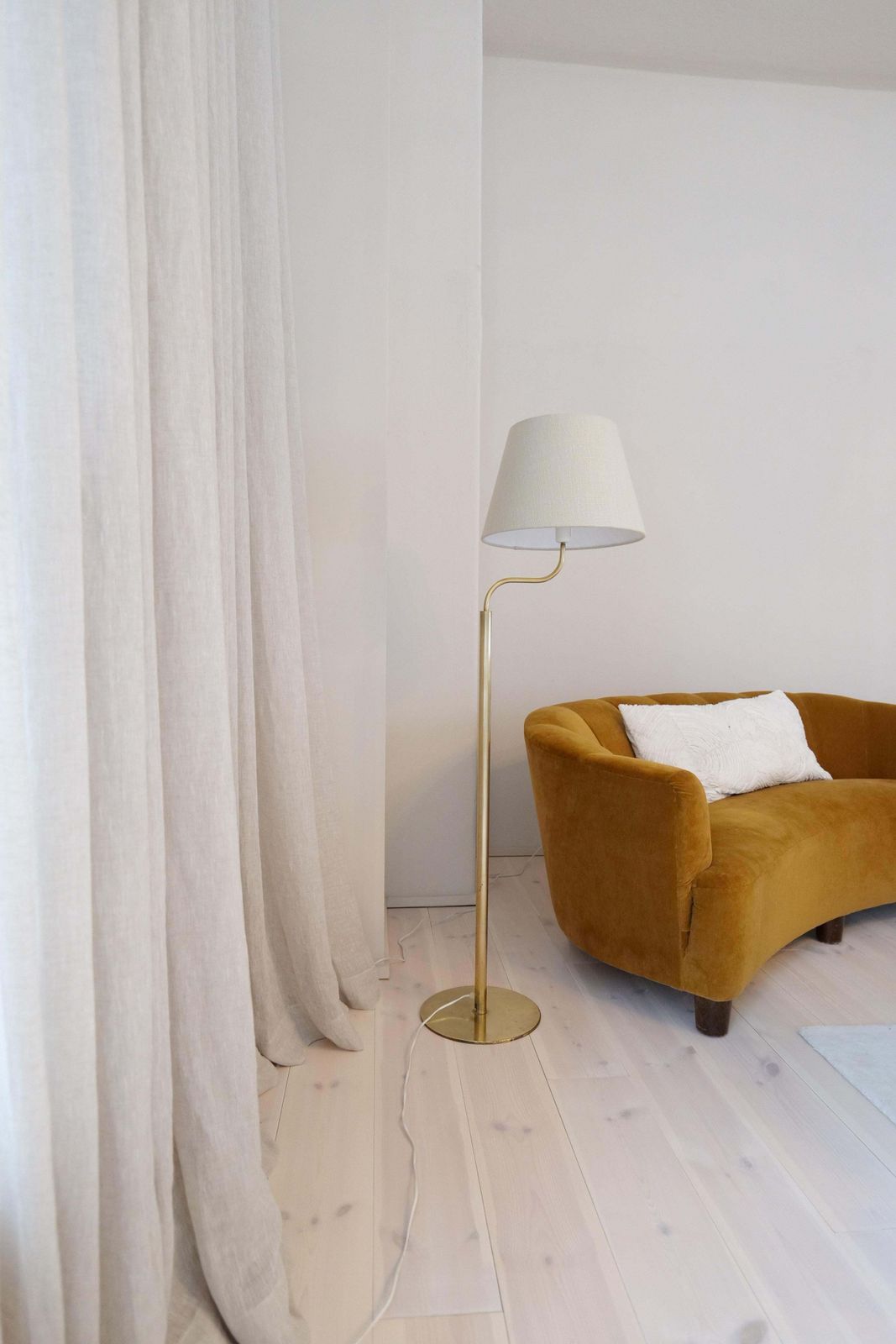 Lighting Mid Century Modern Sculptural Brass Floor Lamps Luxus, Sweden, 1970s photo