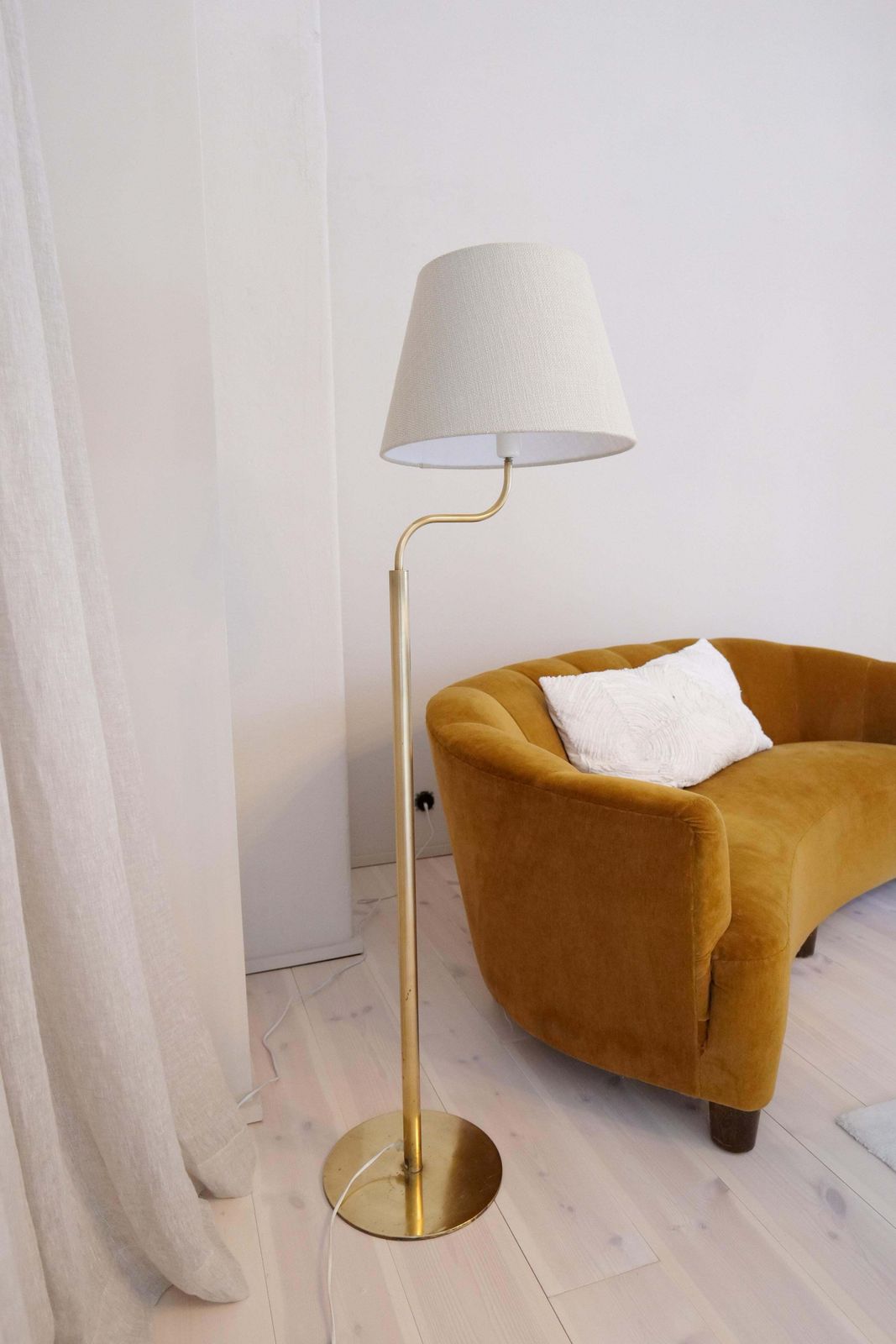 2221.0 Mid Century Modern Sculptural Brass Floor Lamps Luxus, Sweden, 1970s photo