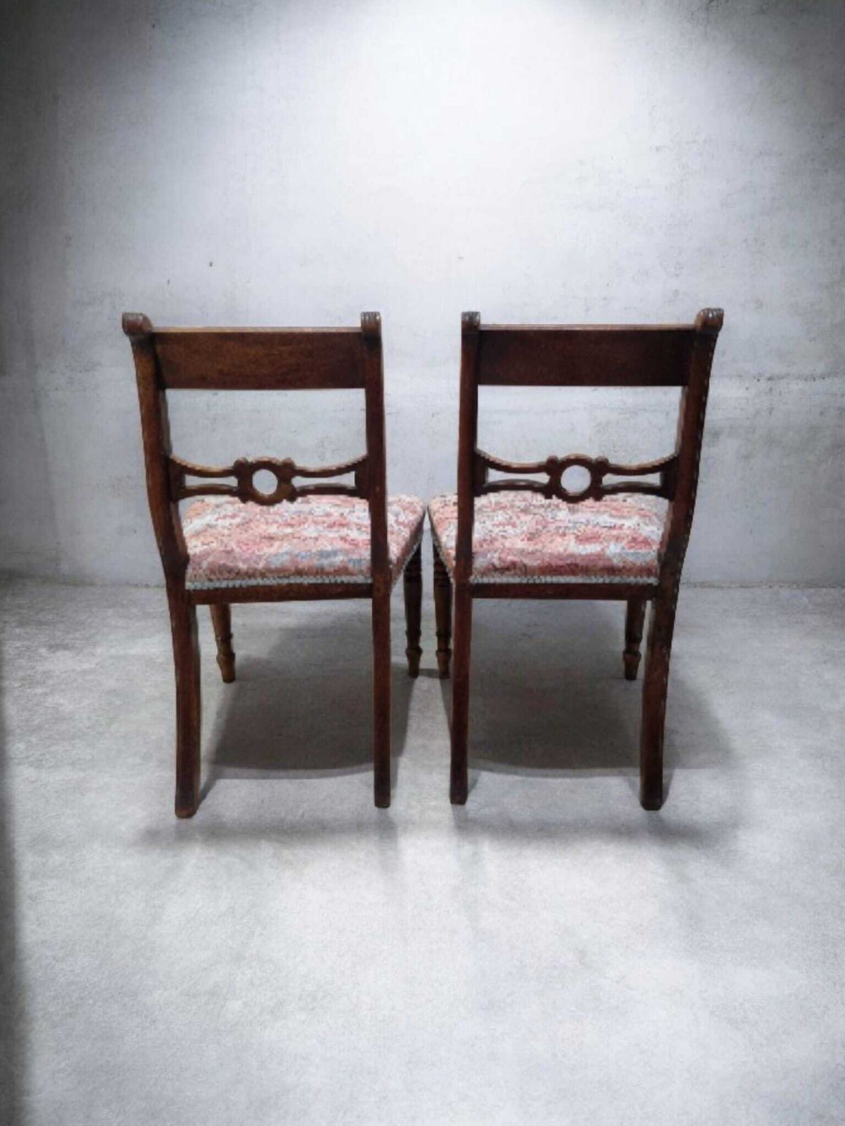Antique Wooden Dining Chairs / C1880 / Set Of 2 photo buy