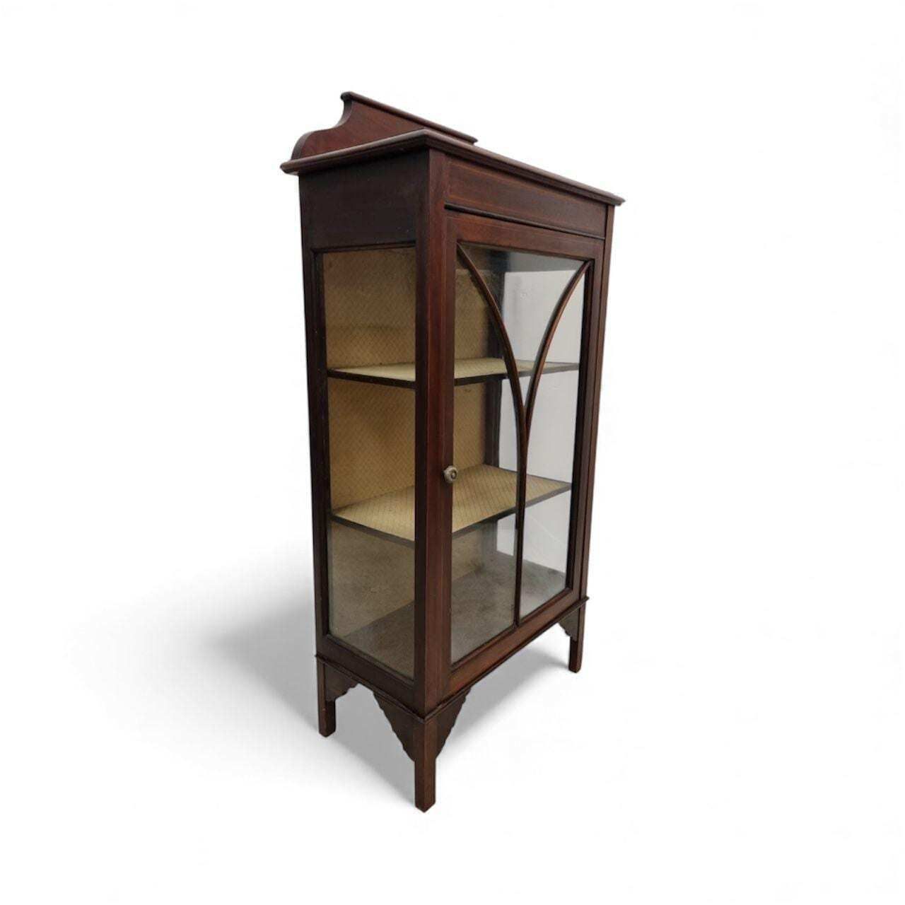 Antique Edwardian Glazed Bookcase / Small Display Cabinet / C.1910 photo buy