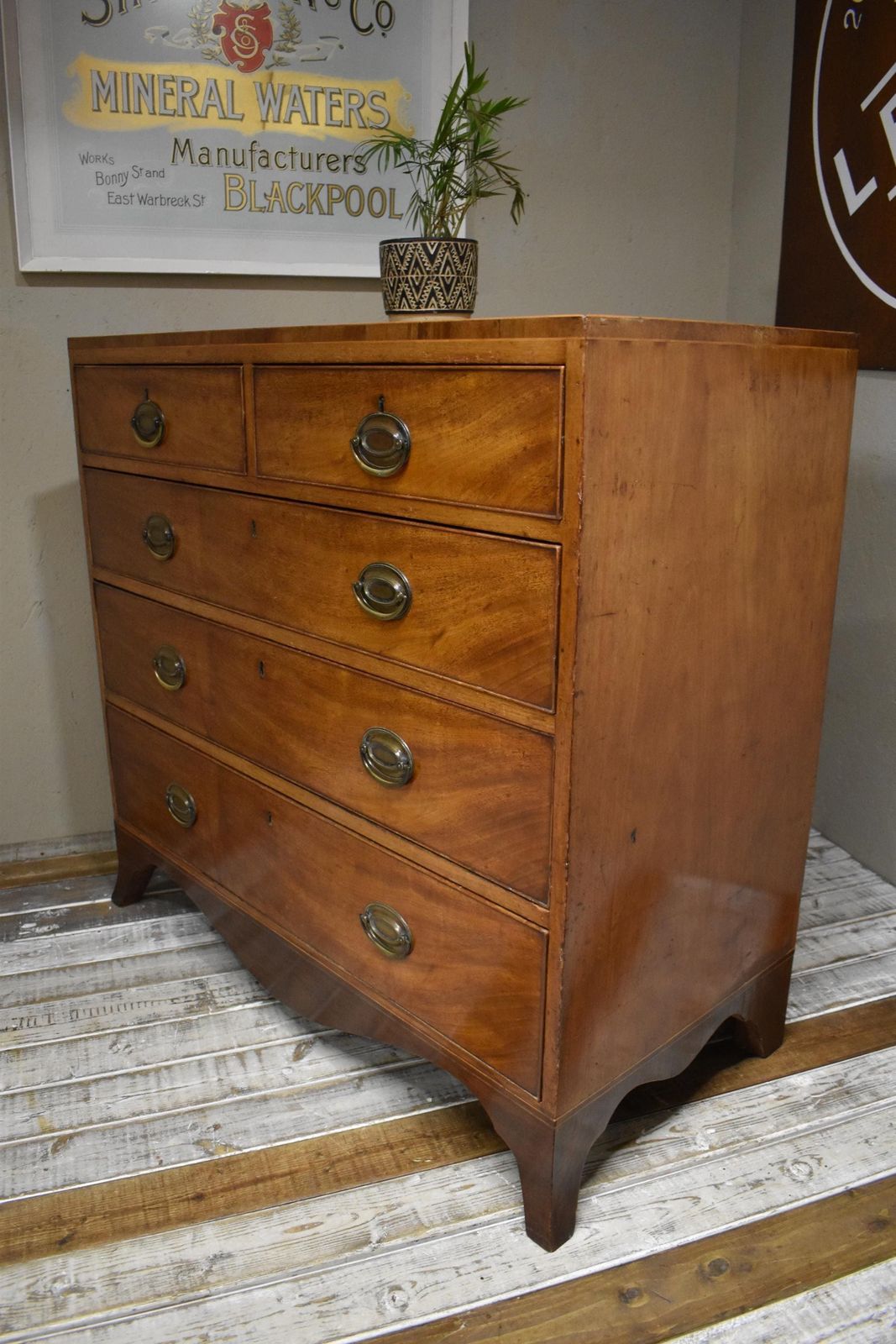 Antique Regency Victorian Mahogany Chest Of Drawers photo furniture